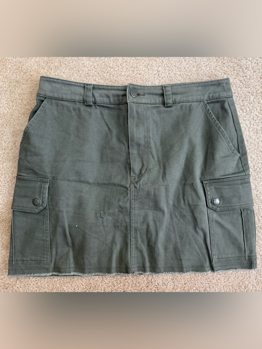 Forever 21 Olive Green Cargo Mini Skirt